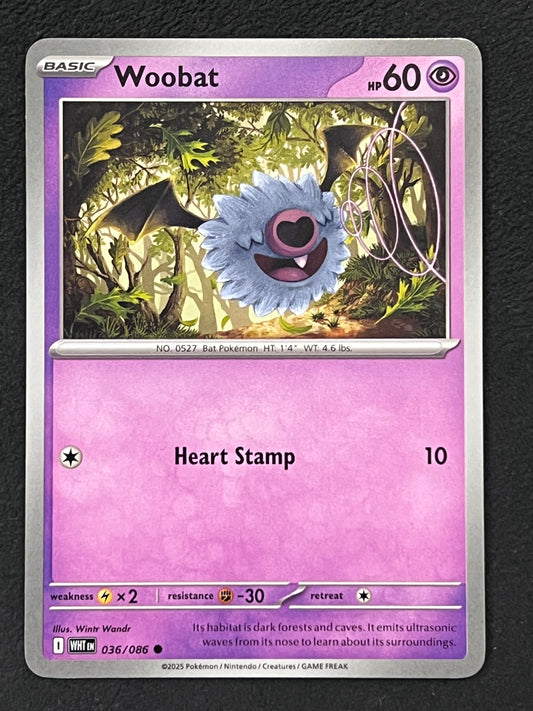 036/086 Woobat - Pokémon White Flare Common