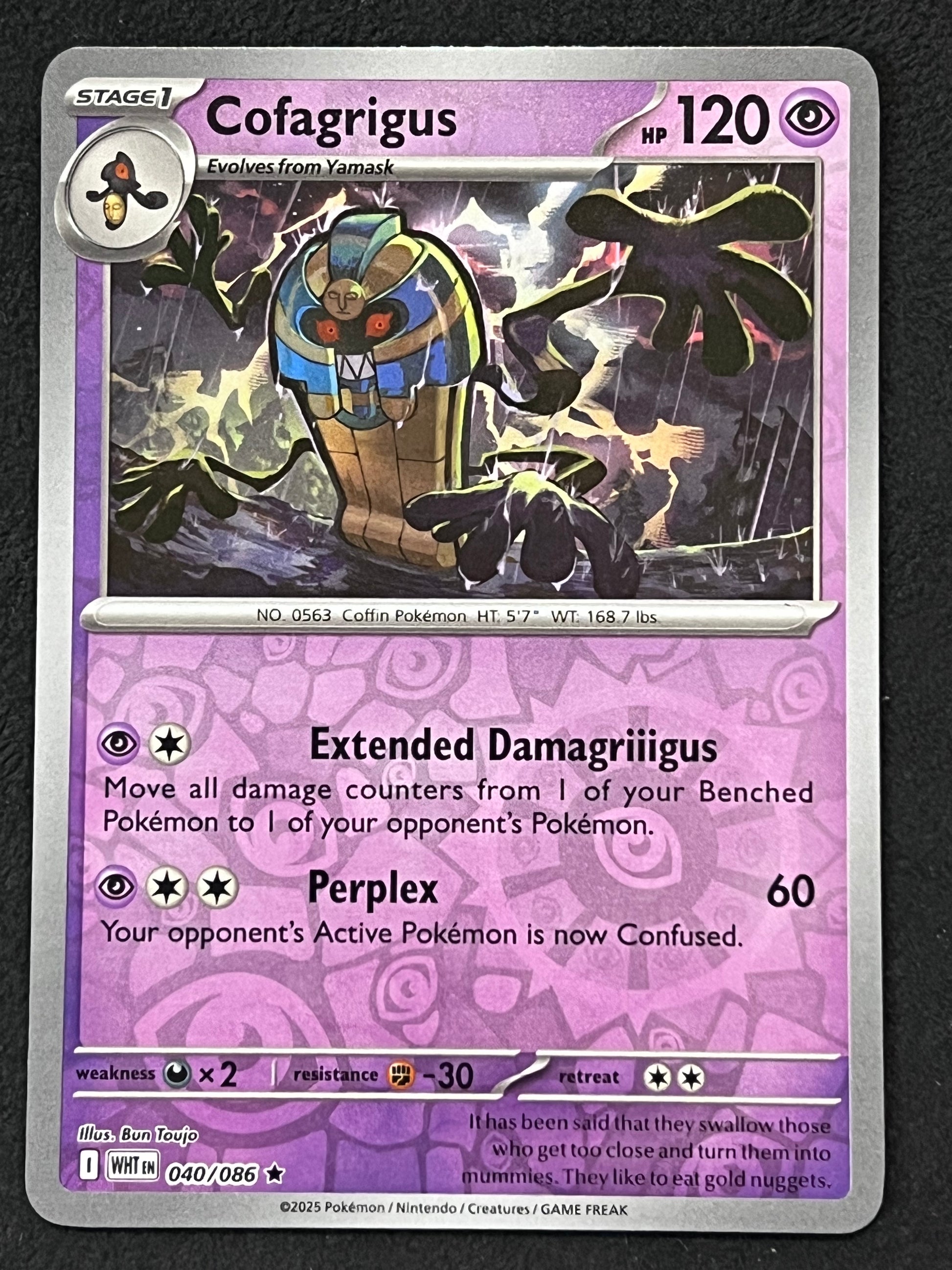 cofagrigus pokemon card tcg white flare 040/086 Cofagrigus