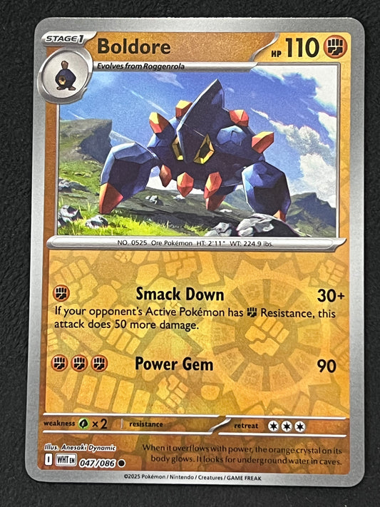 047/086 Boldore - Pokémon White Flare Common Reverse