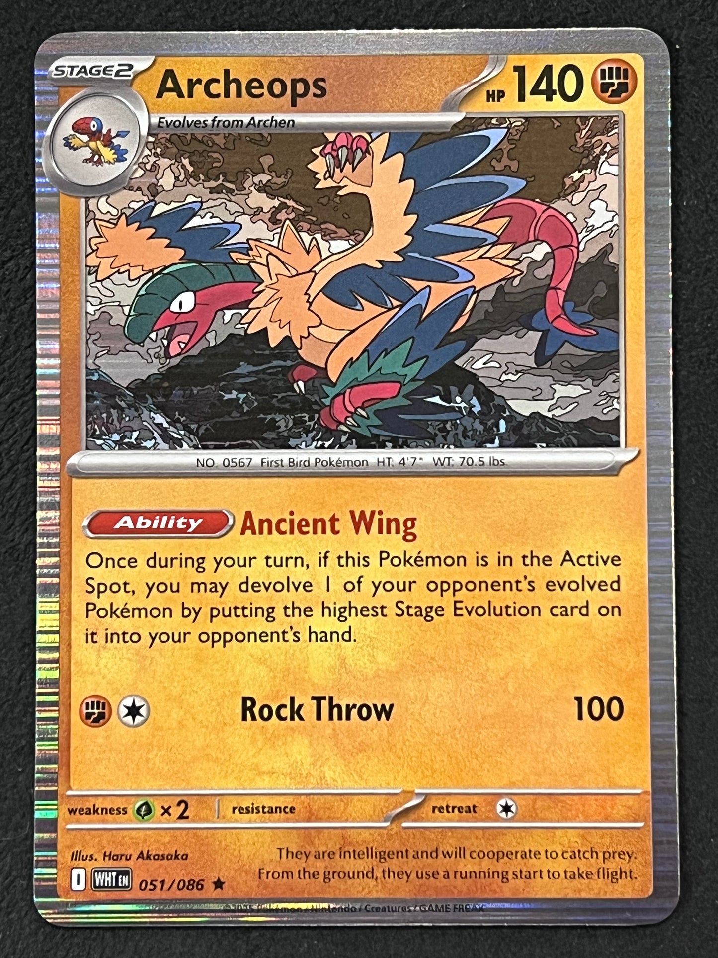 051/086 Archeops - Pokémon White Flare Rare Holo