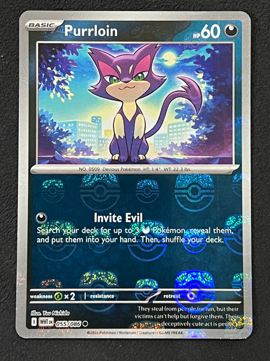 055/086 Purrloin - Pokémon White Flare Common Reverse MASTERBALL