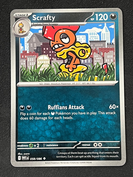 058/086 Scrafty - Pokémon White Flare Uncommon