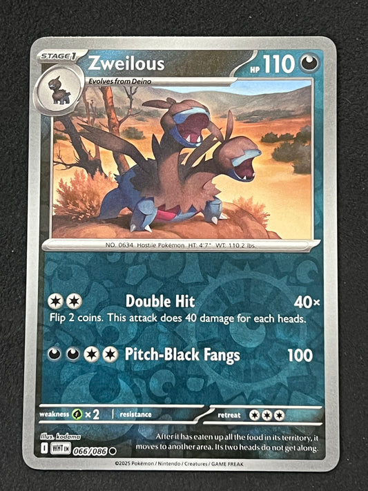 066/086 Zweilous - Pokémon White Flare Common Reverse