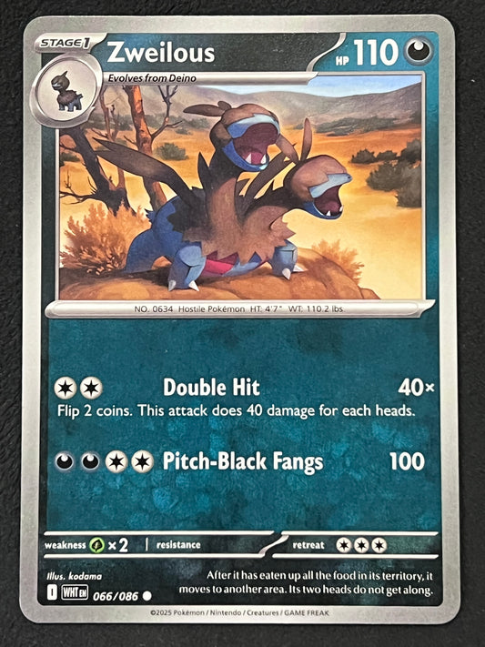 066/086 Zweilous - Pokémon White Flare Common