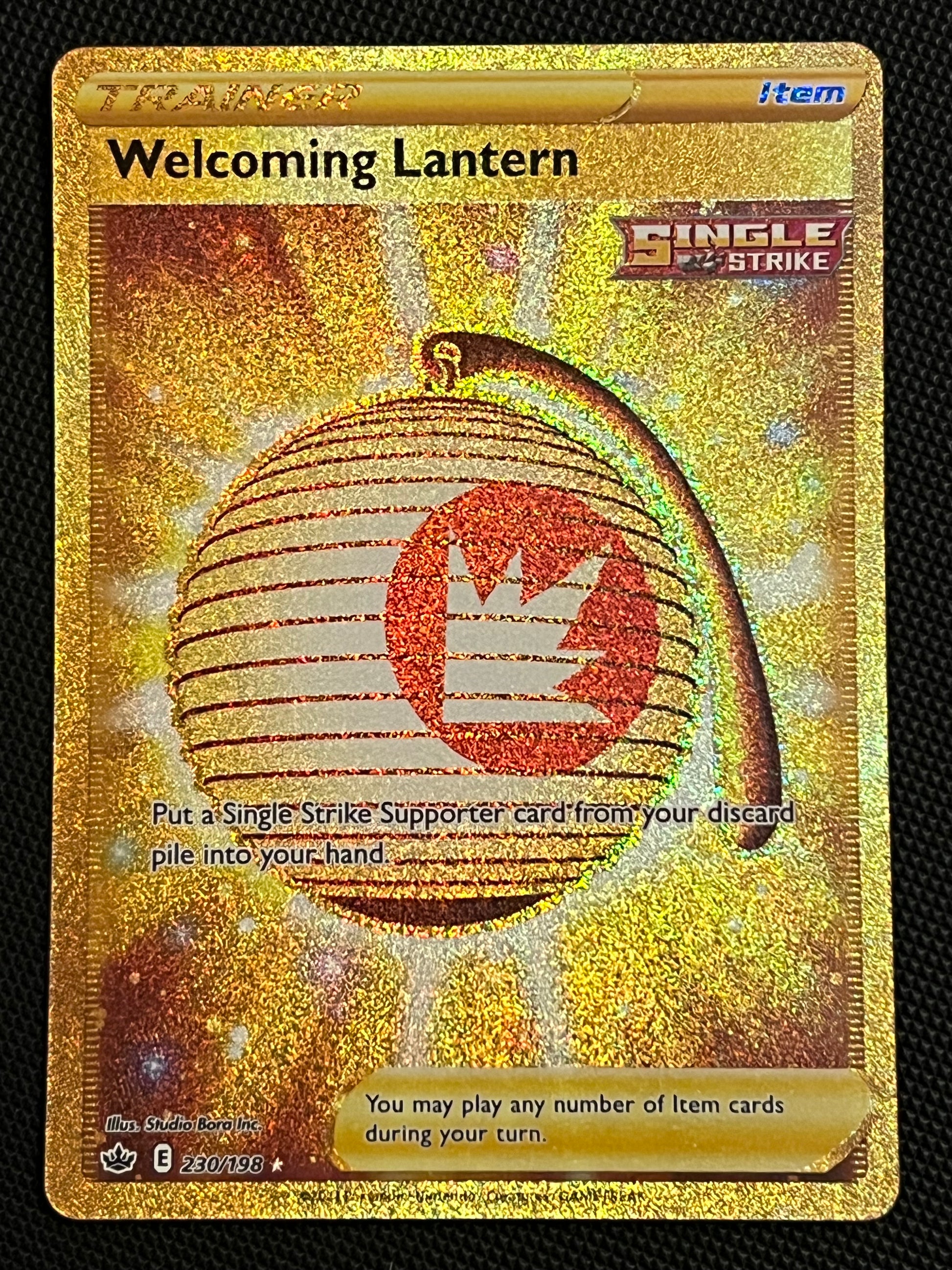 230/198 Welcoming Lantern - Pokmon Chilling Reign Gold Secret Rare Jarvvos 230/198 Welcoming Lantern - Pokmon Chilling Reign Gold Secret Rare Jarvvos