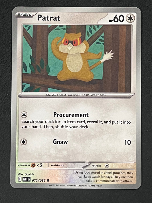 072/086 Patrat - Pokémon White Flare Common