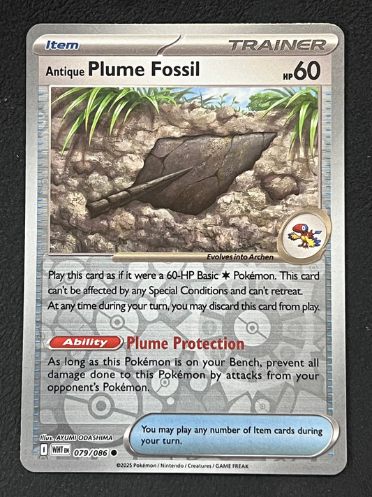079/086 Antique Plume Fossil - Pokémon White Flare Common Reverse