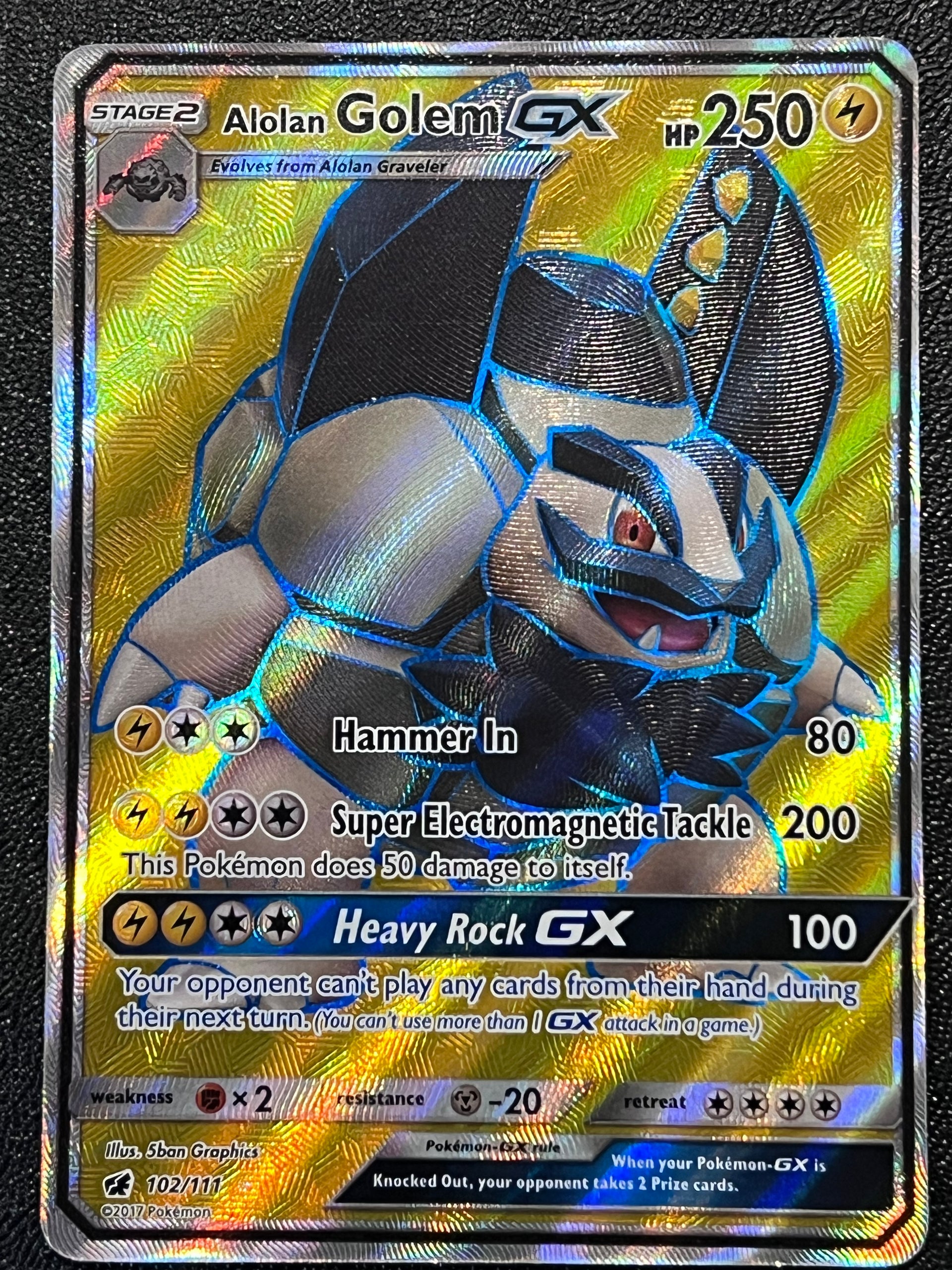 102/111 Alolan Golem Gx