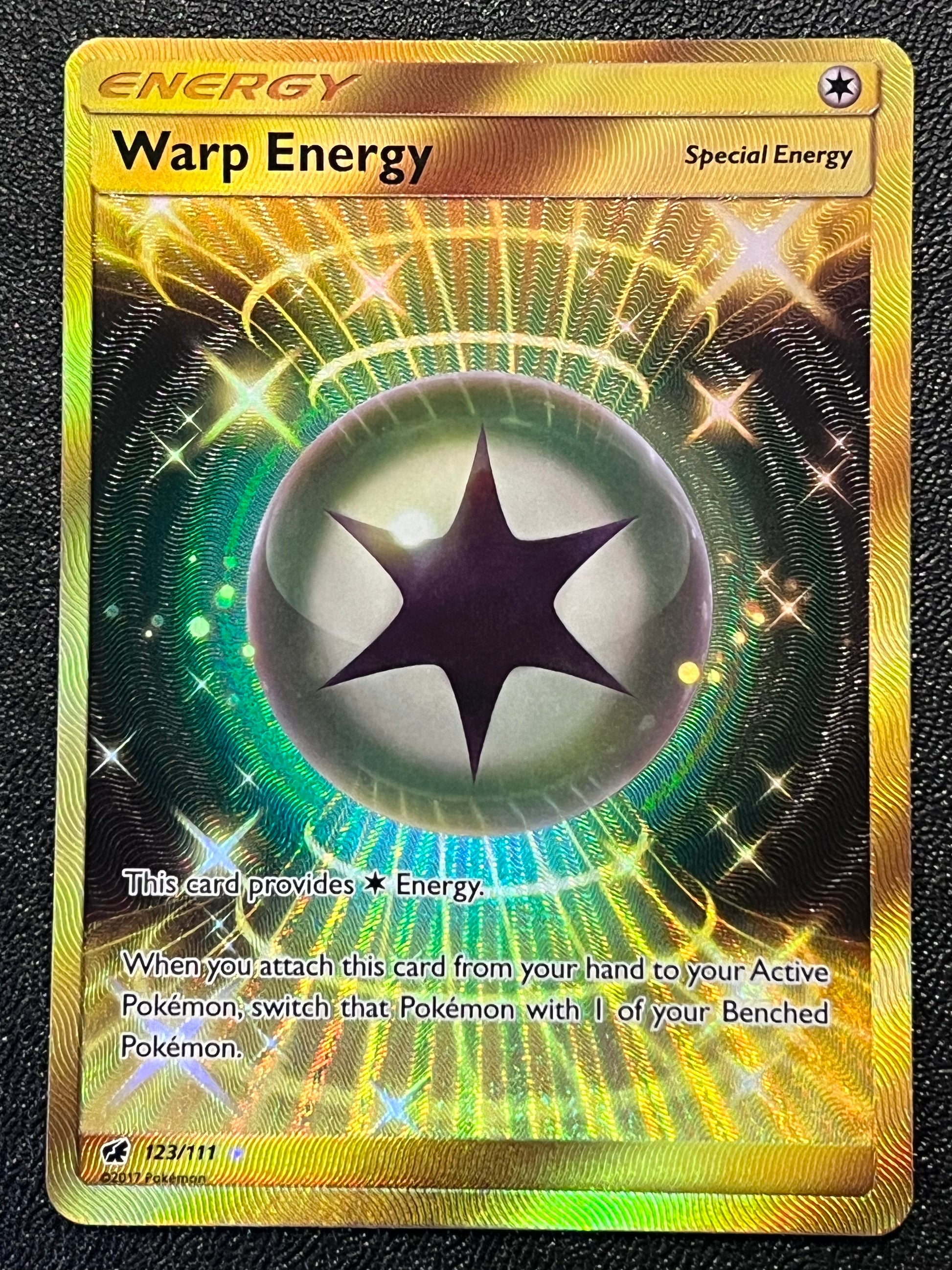 123/111 Warp Energy - Pokmon Crimson Invasion Gold Secret Rare Jarvvos 123/111 Warp Energy - Pokmon Crimson Invasion Gold Secret Rare Jarvvos