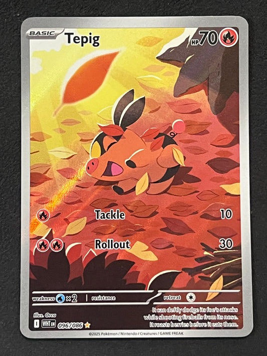 096/086 Tepig - Pokémon White Flare Illustration Rare