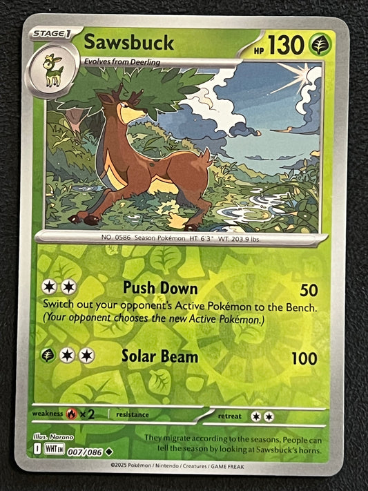 007/086 Sawsbuck - Pokémon White Flare Uncommon Reverse
