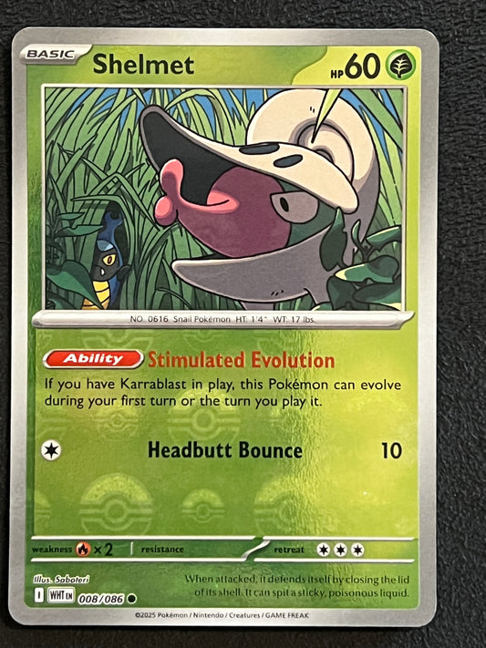 008/086 Shelmet - Pokémon White Flare Common Reverse POKEBALL