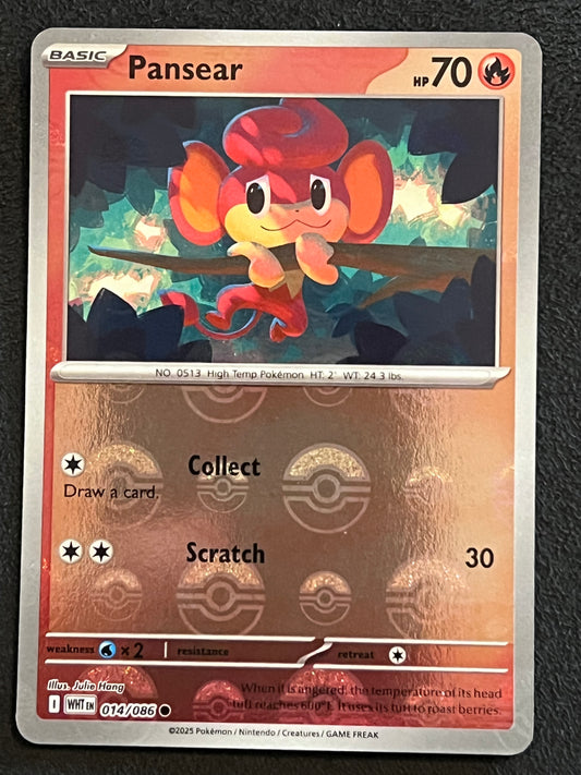 014/086 Pansear - Pokémon White Flare Common Reverse POKEBALL