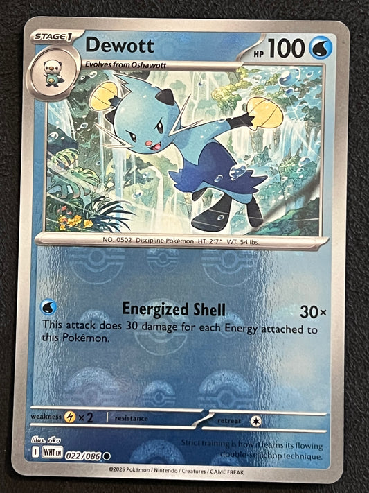 022/086 Dewott - Pokémon White Flare Common Reverse POKEBALL