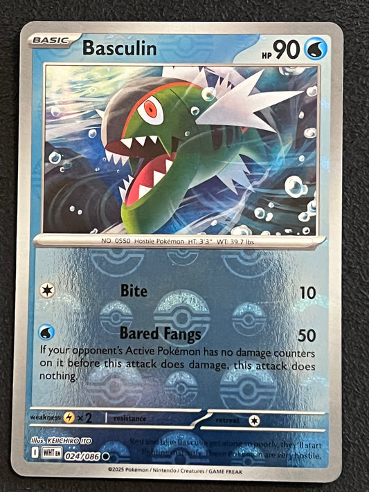 024/086 Basculin - Pokémon White Flare Common Reverse POKEBALL