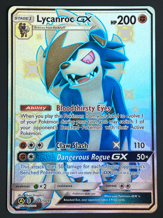 SV66/SV94 Lycanroc Gx - Pokémon Hidden Fates Shiny Rare