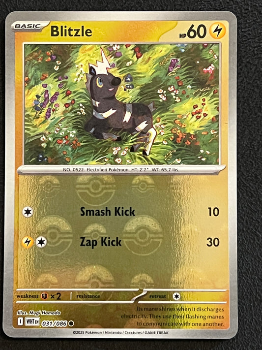 031/086 Blitzle - Pokémon White Flare Common Reverse POKEBALL