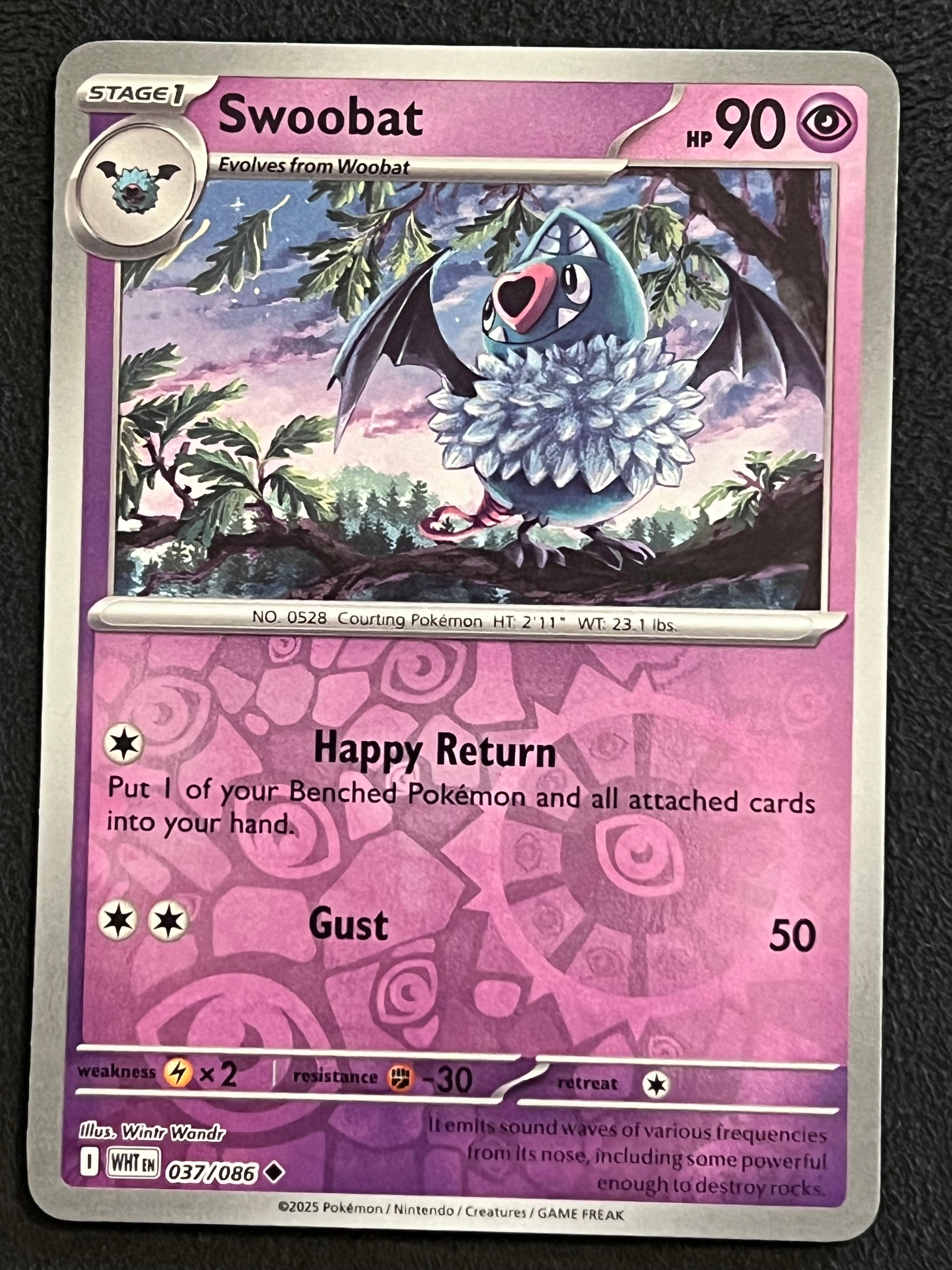 037/086 Swoobat - Pokmon White Flare Uncommon Reverse Jarvvos 037/086 Swoobat - Pokmon White Flare Uncommon Reverse Jarvvos