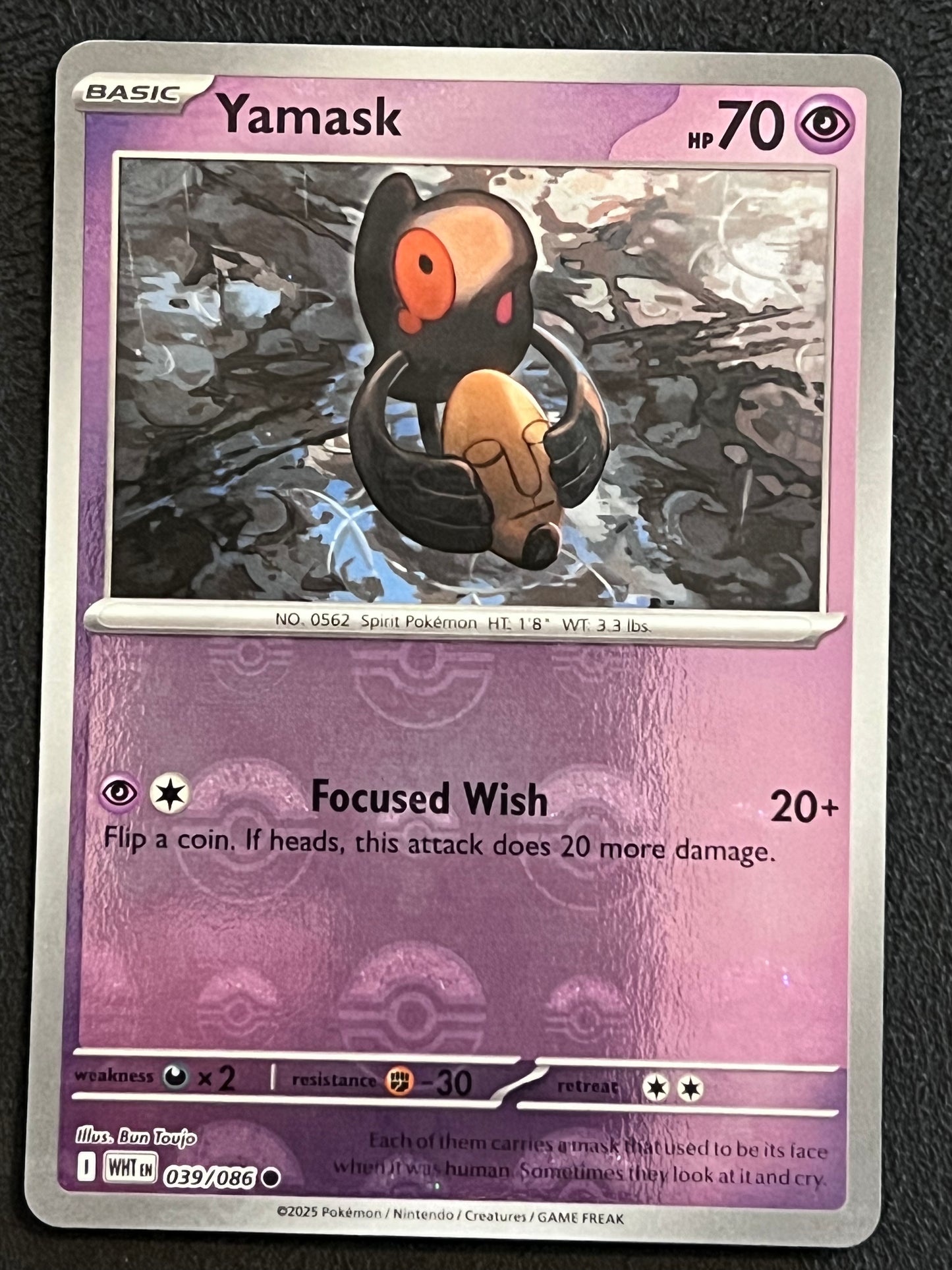 039/086 Yamask - Pokémon White Flare Common Reverse POKEBALL