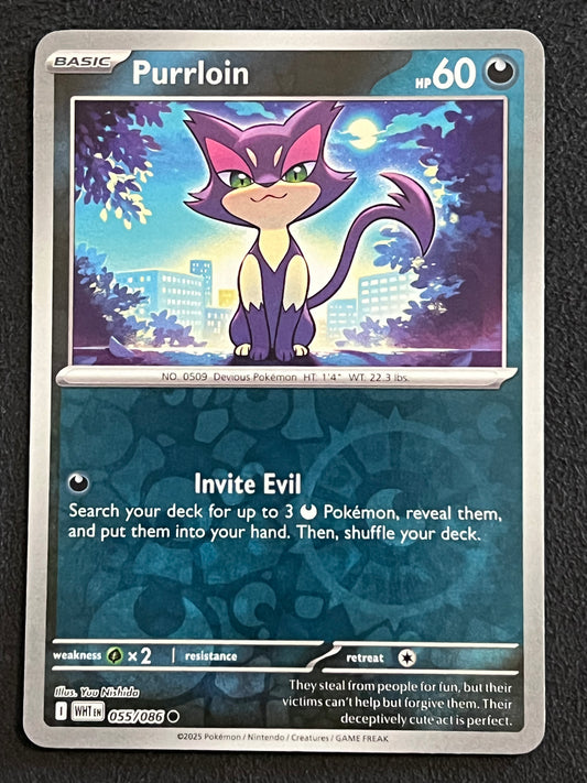 055/086 Purrloin - Pokémon White Flare Common Reverse