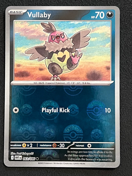 063/086 Vullaby - Pokémon White Flare Common Reverse POKEBALL