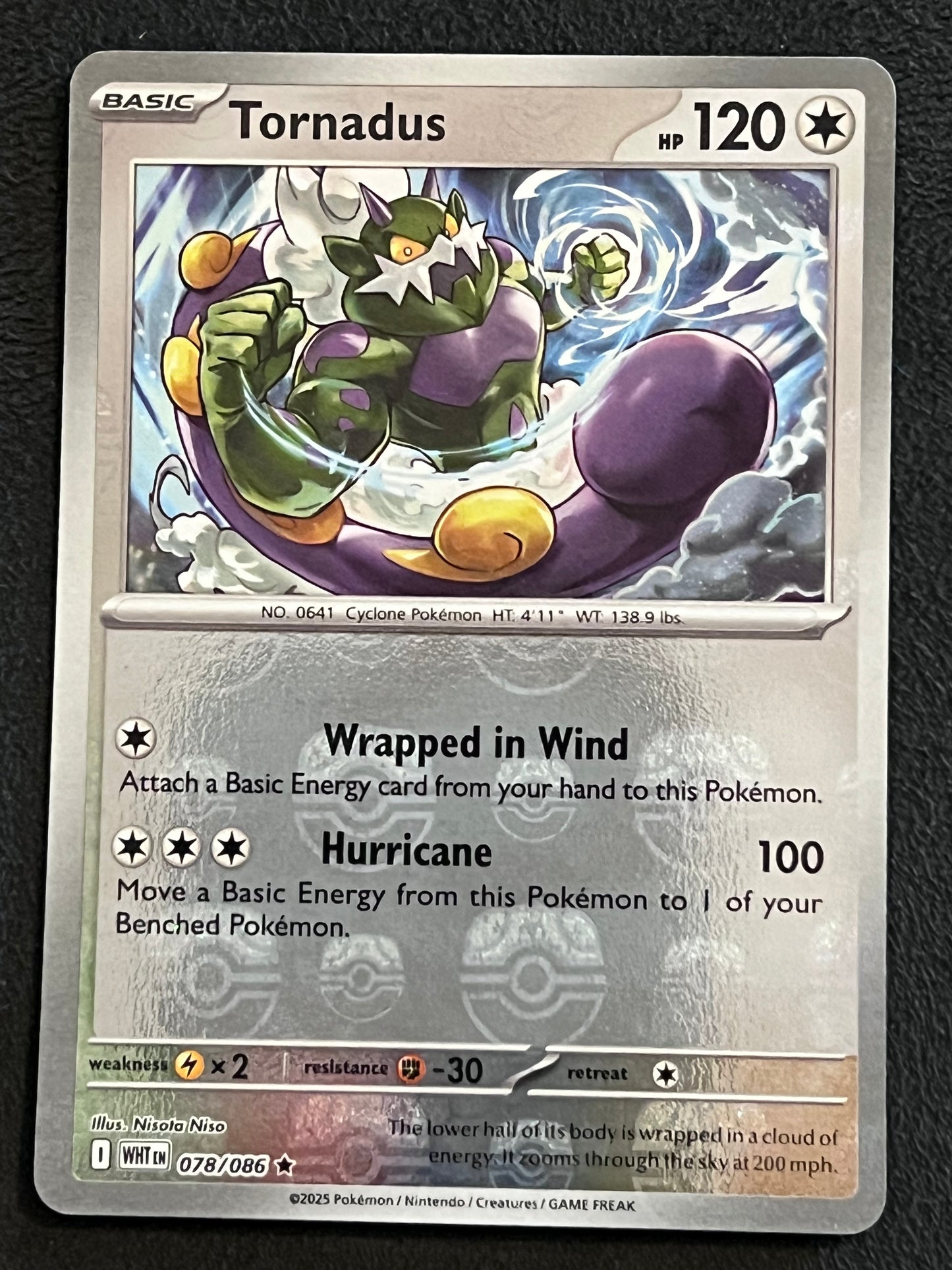 078/086 Tornadus - Pokémon White Flare Rare Reverse MASTERBALL