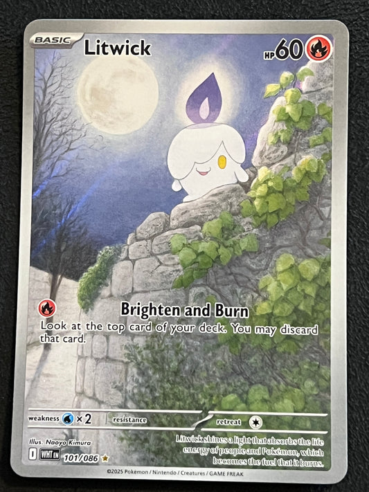 101/086 Litwick - Pokémon White Flare Illustration Rare