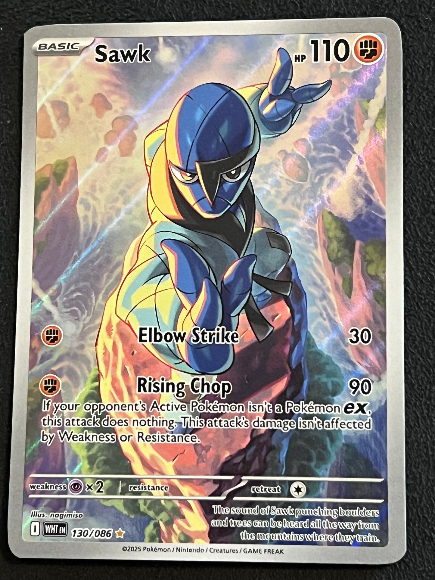 130/086 Sawk - Pokémon White Flare Illustration Rare