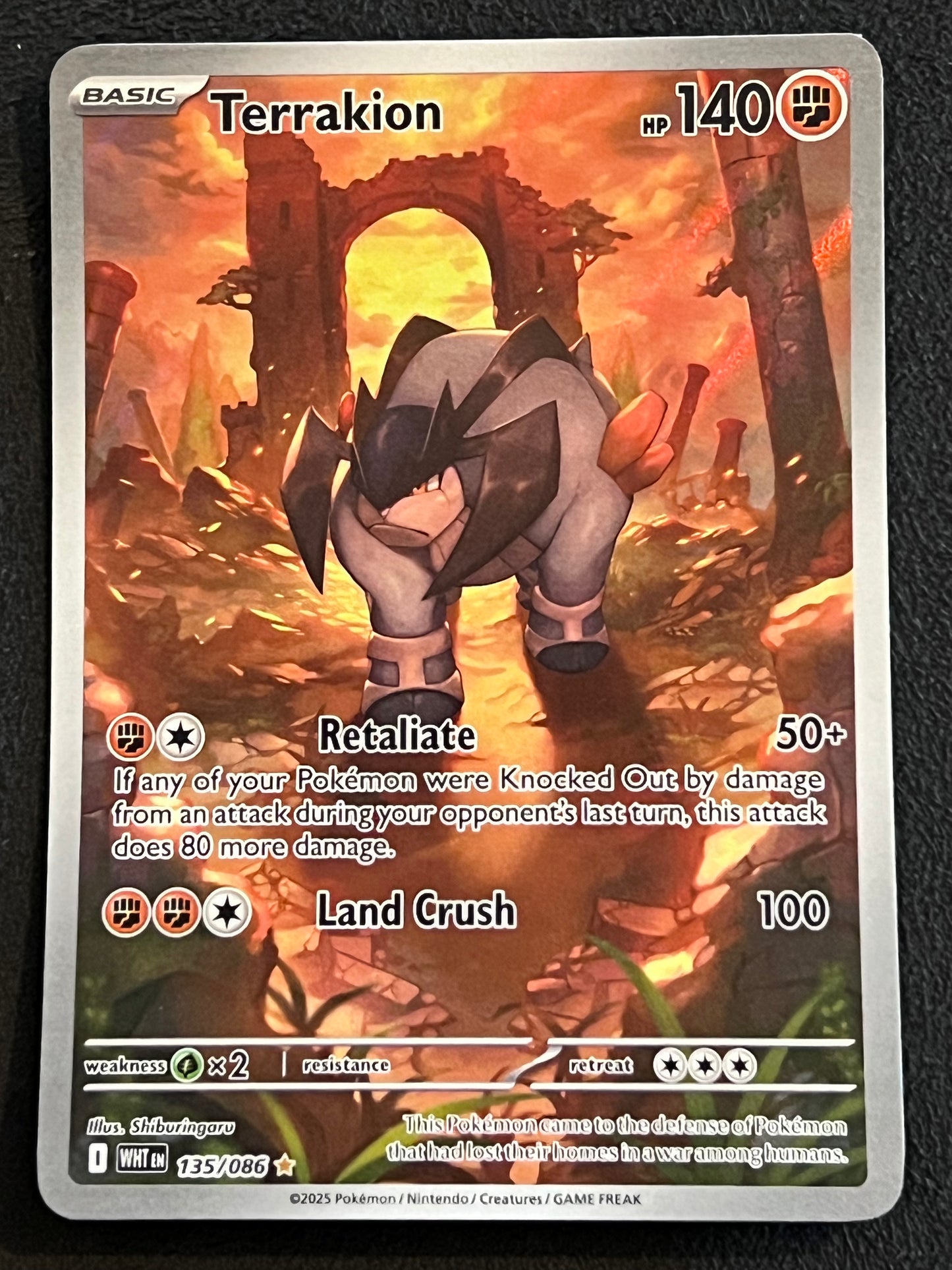 135/086 Terrakion - Pokémon White Flare Illustration Rare