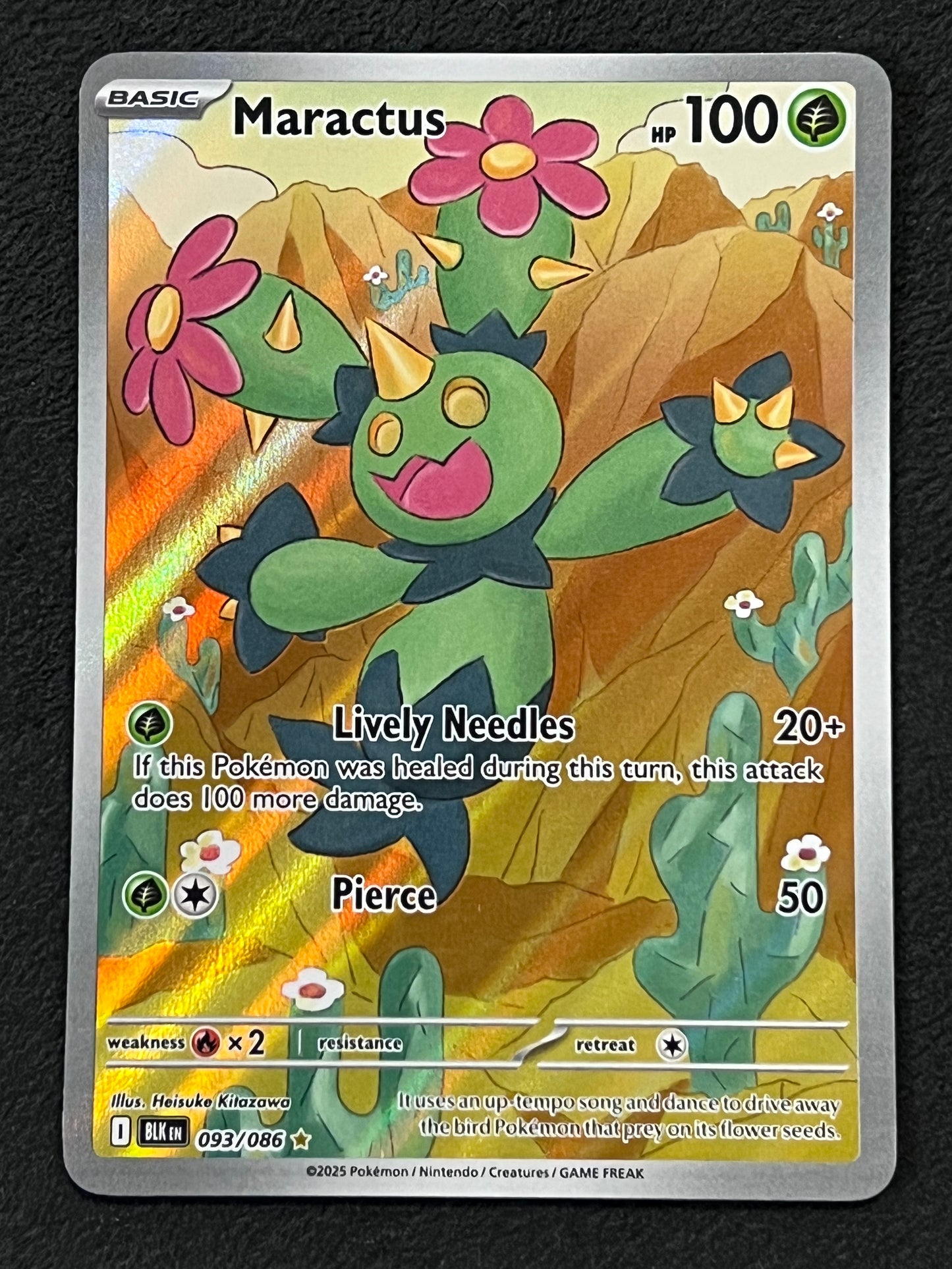 093/086 Maractus - Pokémon Black Bolt Illustration Rare
