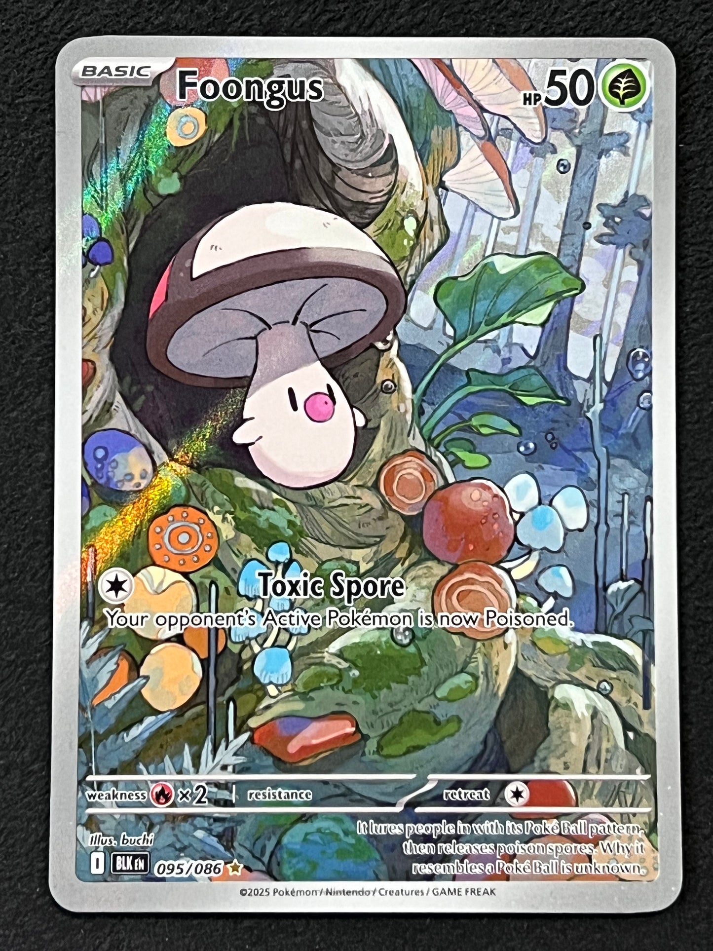 095/086 Foongus - Pokémon Black Bolt Illustration Rare