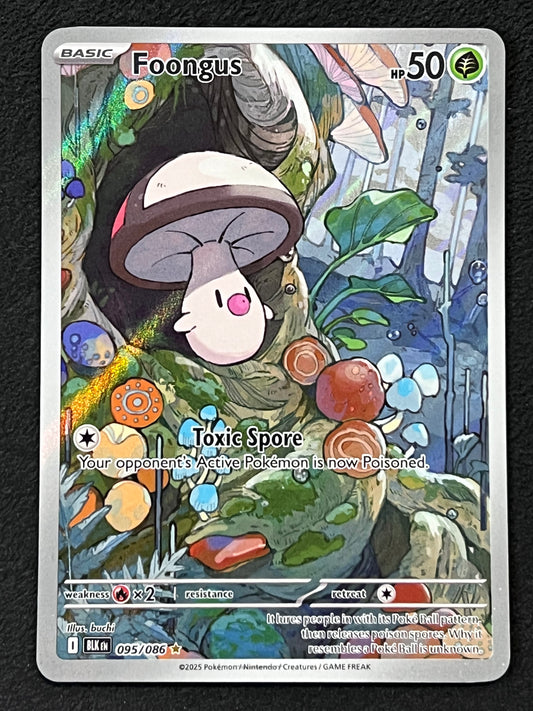 095/086 Foongus - Pokémon Black Bolt Illustration Rare