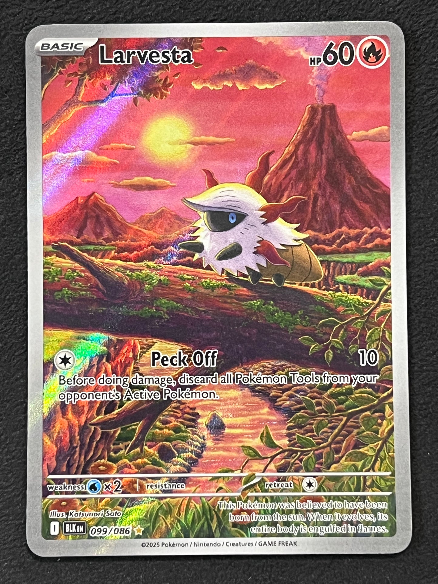 099/086 Larvesta - Pokémon Black Bolt Illustration Rare