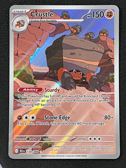 130/086 Crustle - Pokémon Black Bolt Illustration Rare