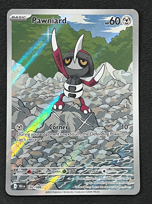 142/086 Pawniard - Pokémon Black Bolt Illustration Rare