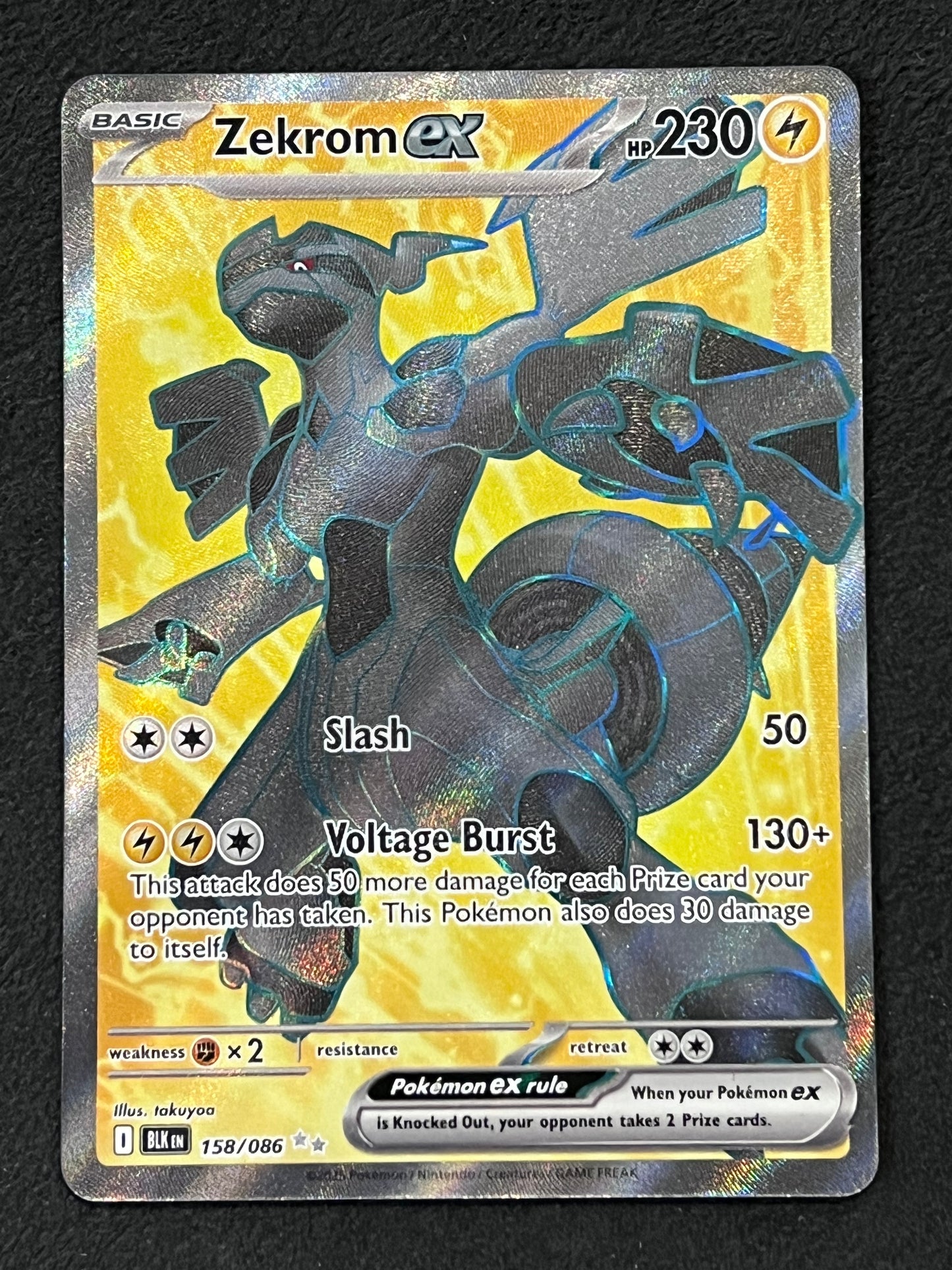 158/086 Zekrom Ex - Pokémon Black Bolt Ultra Rare