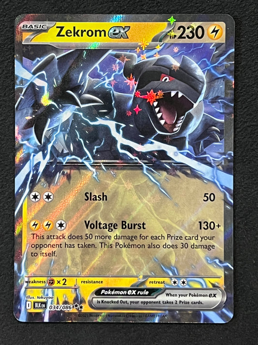 034/086 Zekrom Ex - Pokémon Black Bolt Double Rare