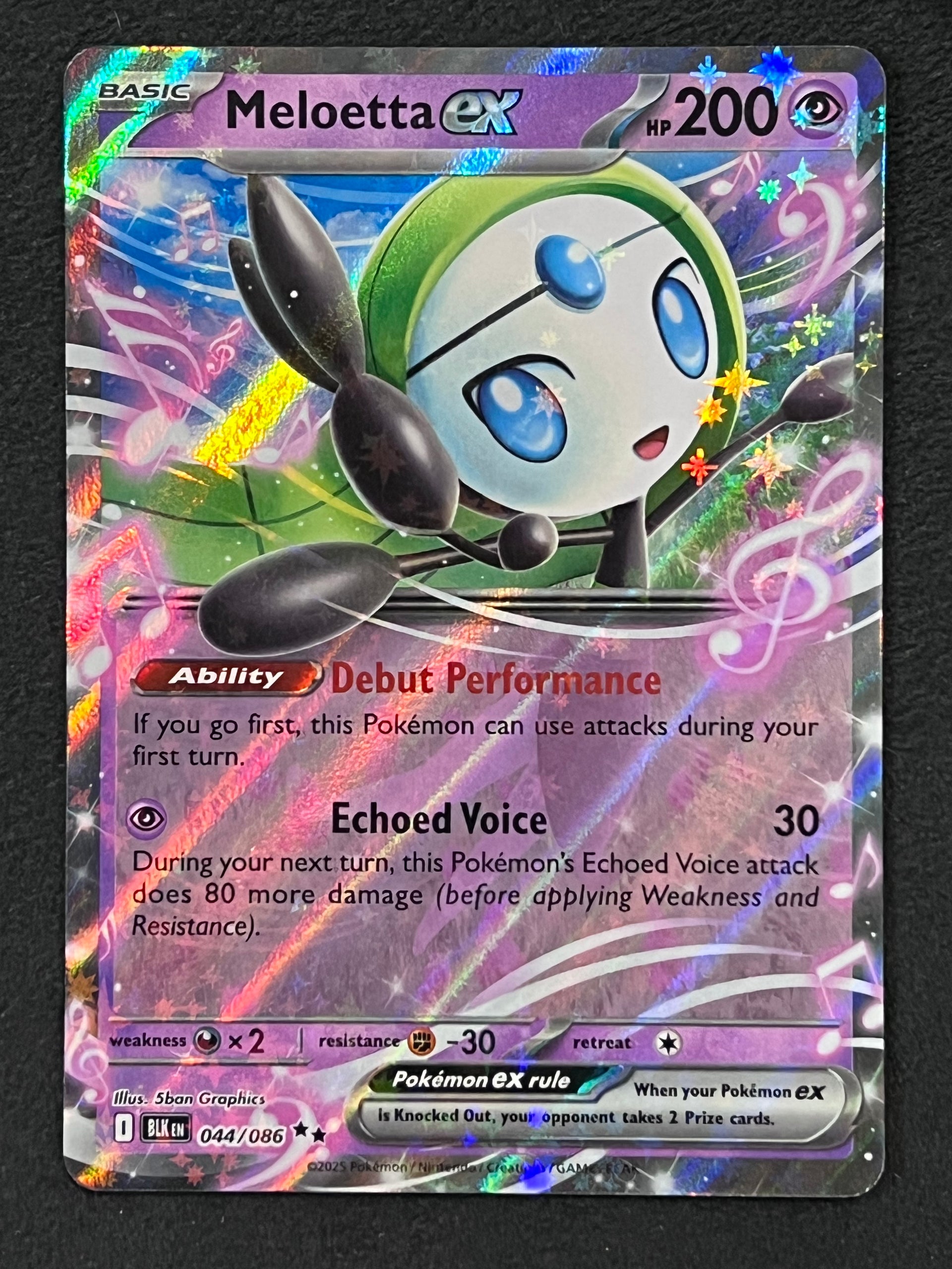 044/086 Meloetta Ex - Pokmon Black Bolt Double Rare Jarvvos 044/086 Meloetta Ex - Pokmon Black Bolt Double Rare Jarvvos