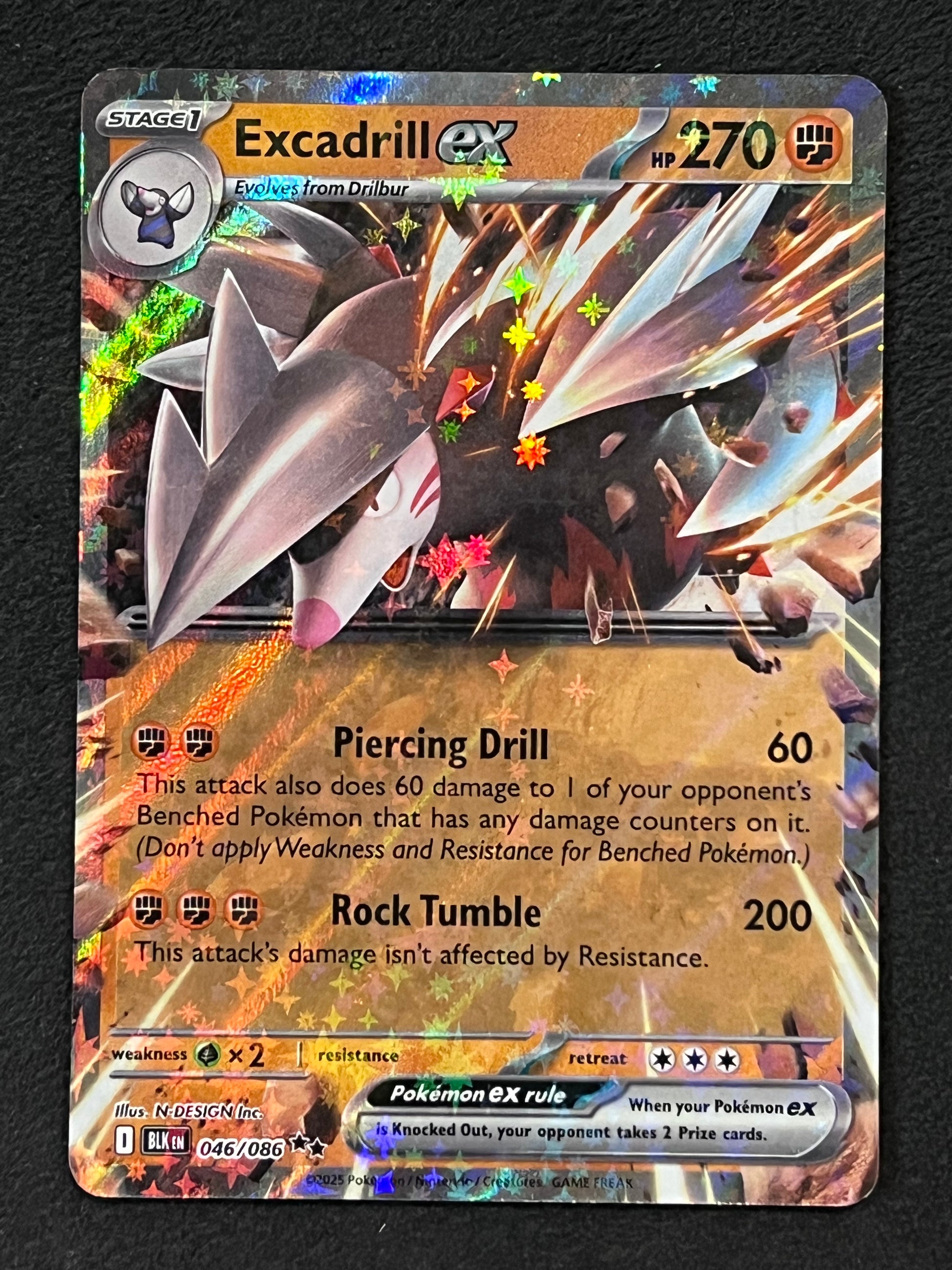 excadrill pokemon card value 046/086 Excadrill Ex