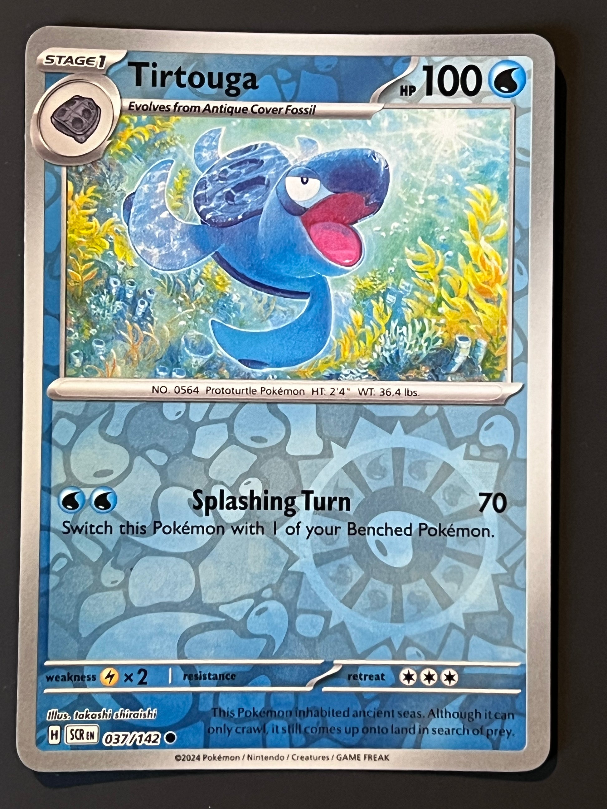 tirtouga pokemon card 037/142 Tirtouga