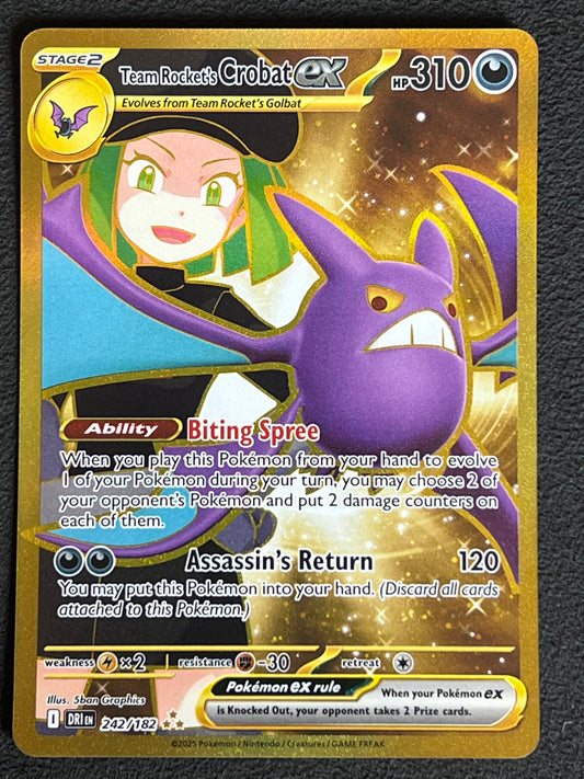242/182 Team Rocket’s Crobat Ex - Pokémon Destined Rivals Hyper Rare