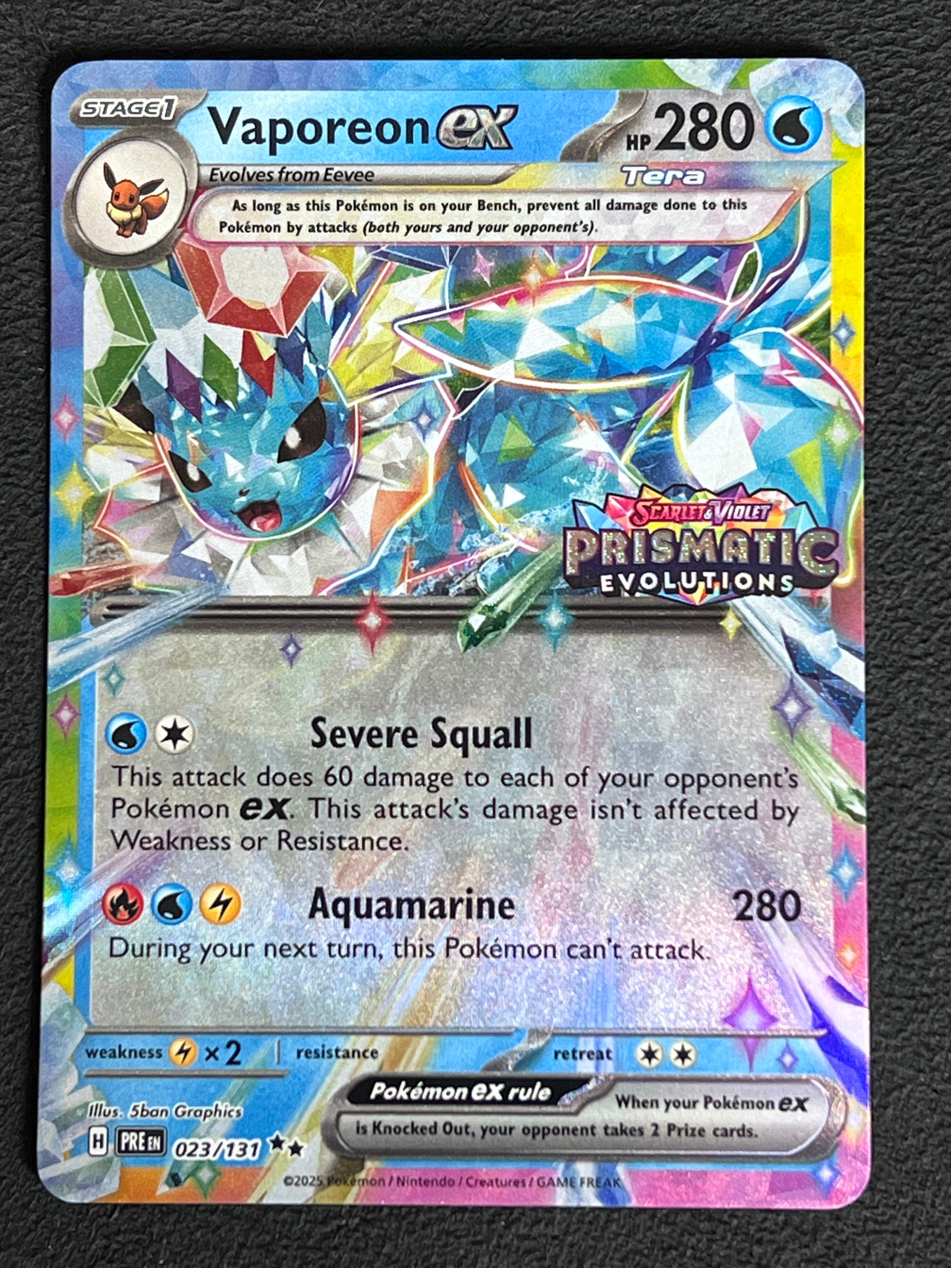 pokemon prismatic evolution promo card Eevee ex - 075/131 75