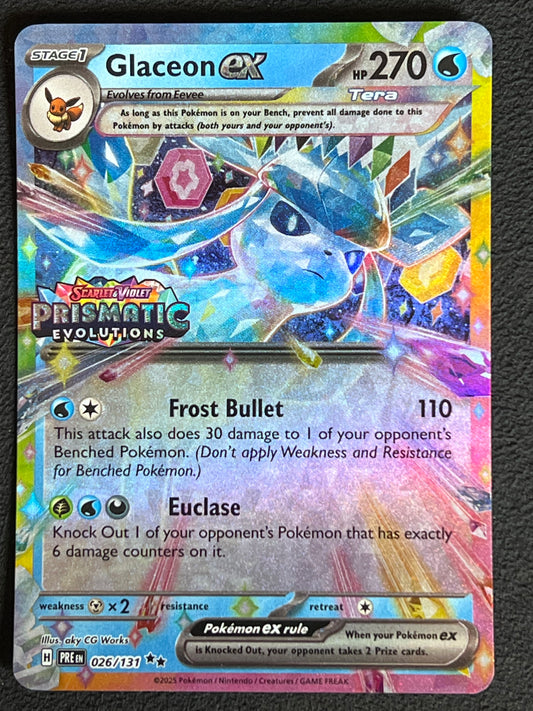 026/131 Glaceon Ex (STAMPED) - Pokémon Prismatic Evolutions Promo
