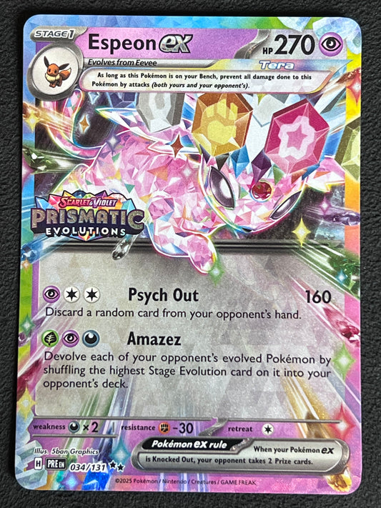 034/131 Espeon Ex (STAMPED) - Pokémon Prismatic Evolutions Promo