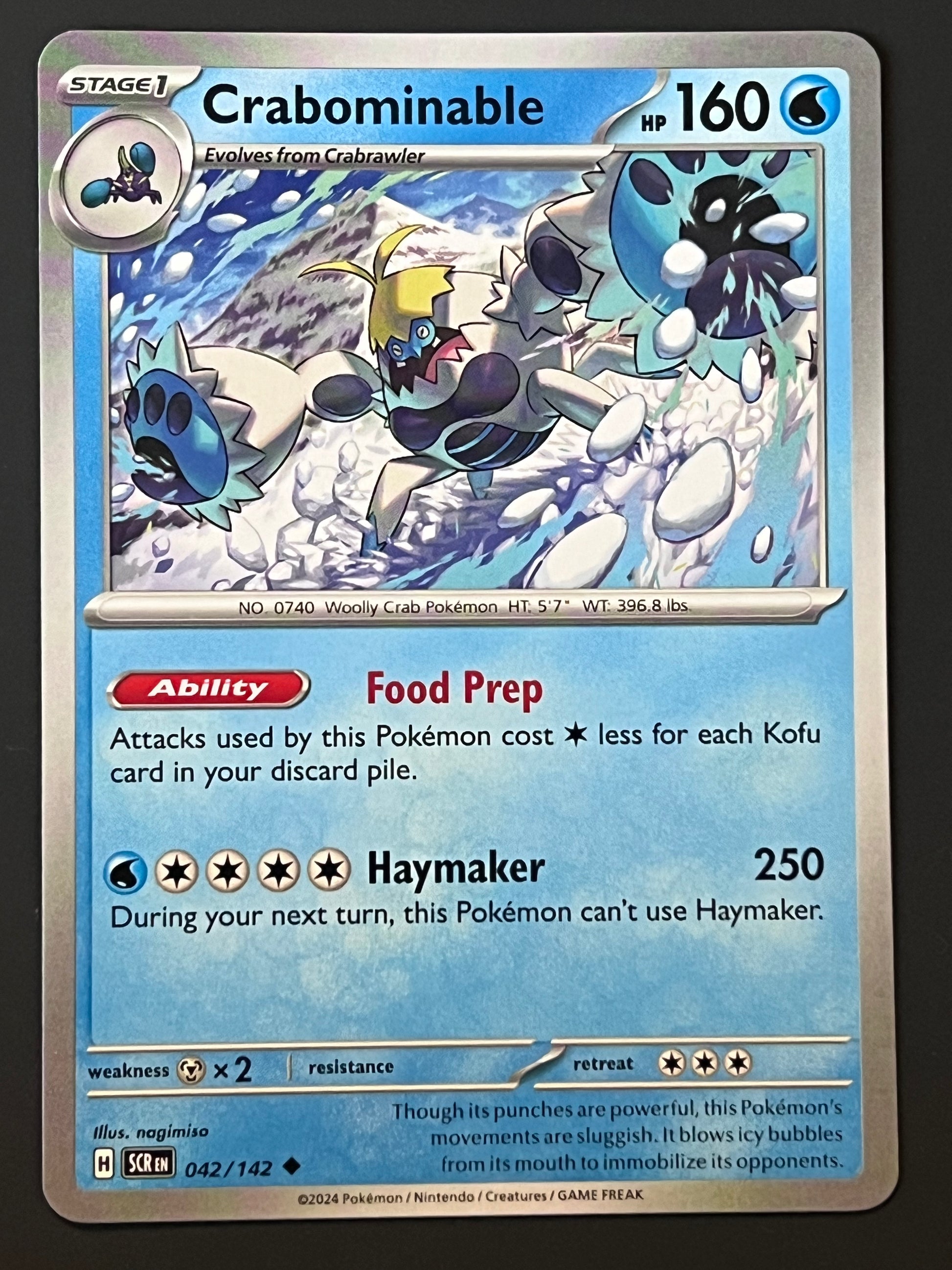 042/142 Crabominable - Pokmon Stellar Crown Uncommon Jarvvos 042/142 Crabominable - Pokmon Stellar Crown Uncommon Jarvvos