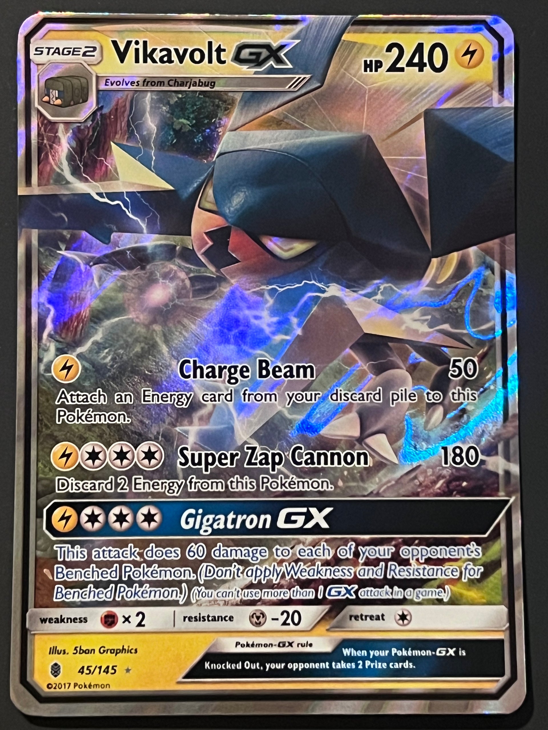 045/145 Vikavolt Gx - Pokmon Guardians Rising Ultra Rare  Jarvvos