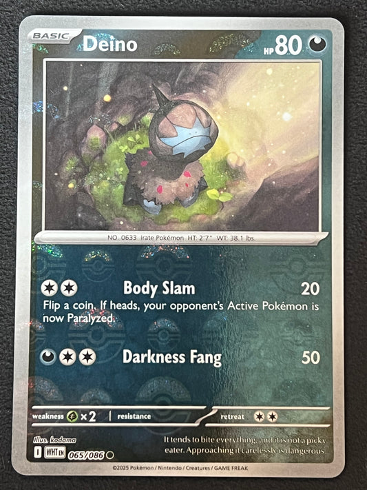 065/086 Deino - Pokémon White Flare Common Reverse POKEBALL