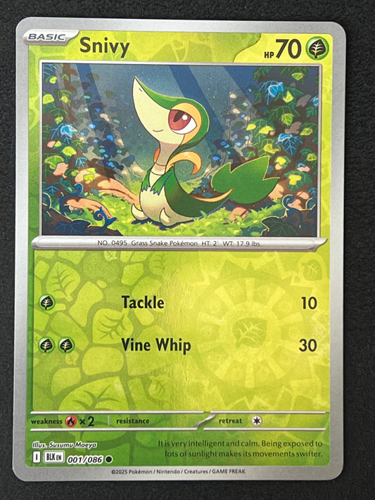 001/086 Snivy - Pokémon Black Bolt Common Reverse