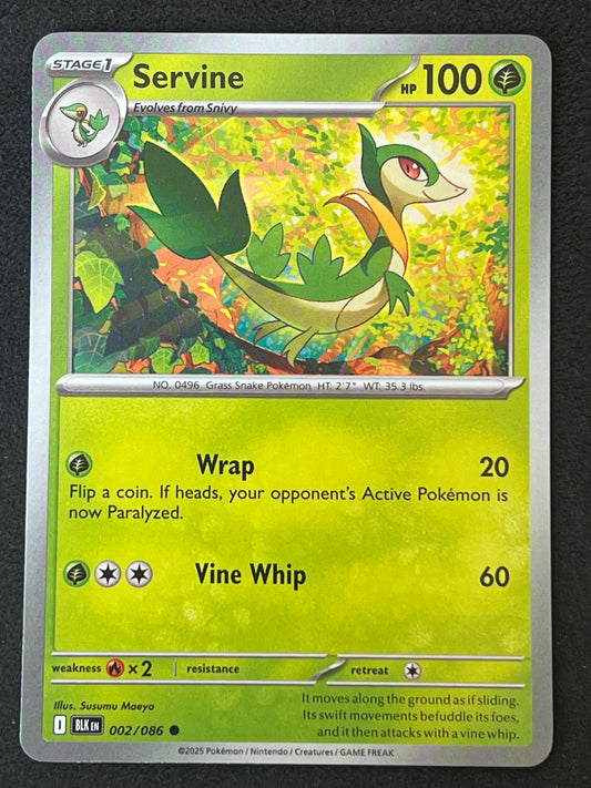 002/086 Servine - Pokémon Black Bolt Common