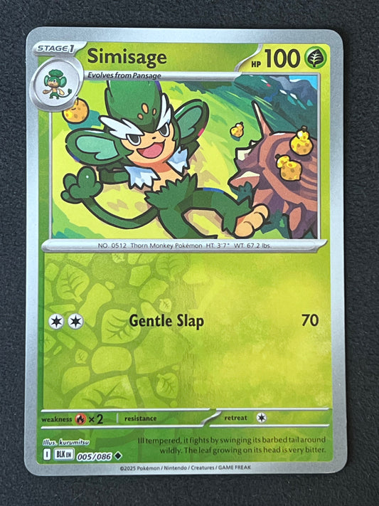 005/086 Simisage - Pokémon Black Bolt Uncommon Reverse